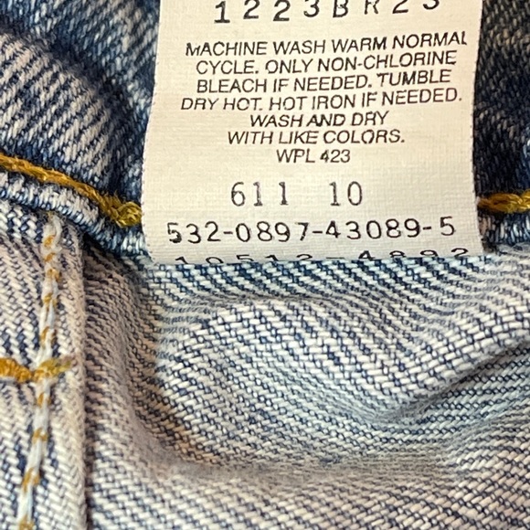 Vintage Levi's 512 Slim Tapered Mom Jeans 7 Jrs 97 - Picture 9 of 12